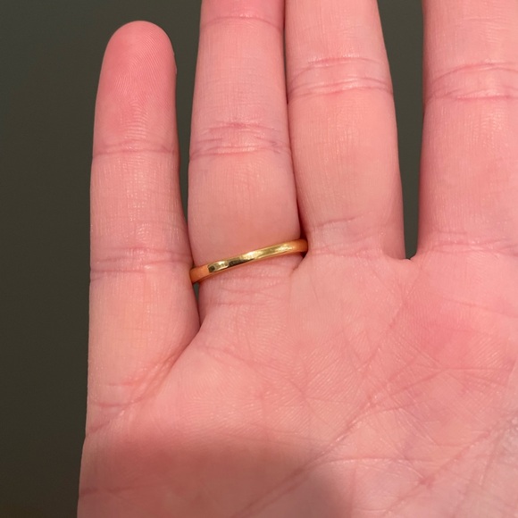 4-Prong Set Oval Sparkling CZ Two-Tone Wedding Banquet Ring - Picture 4 of 7